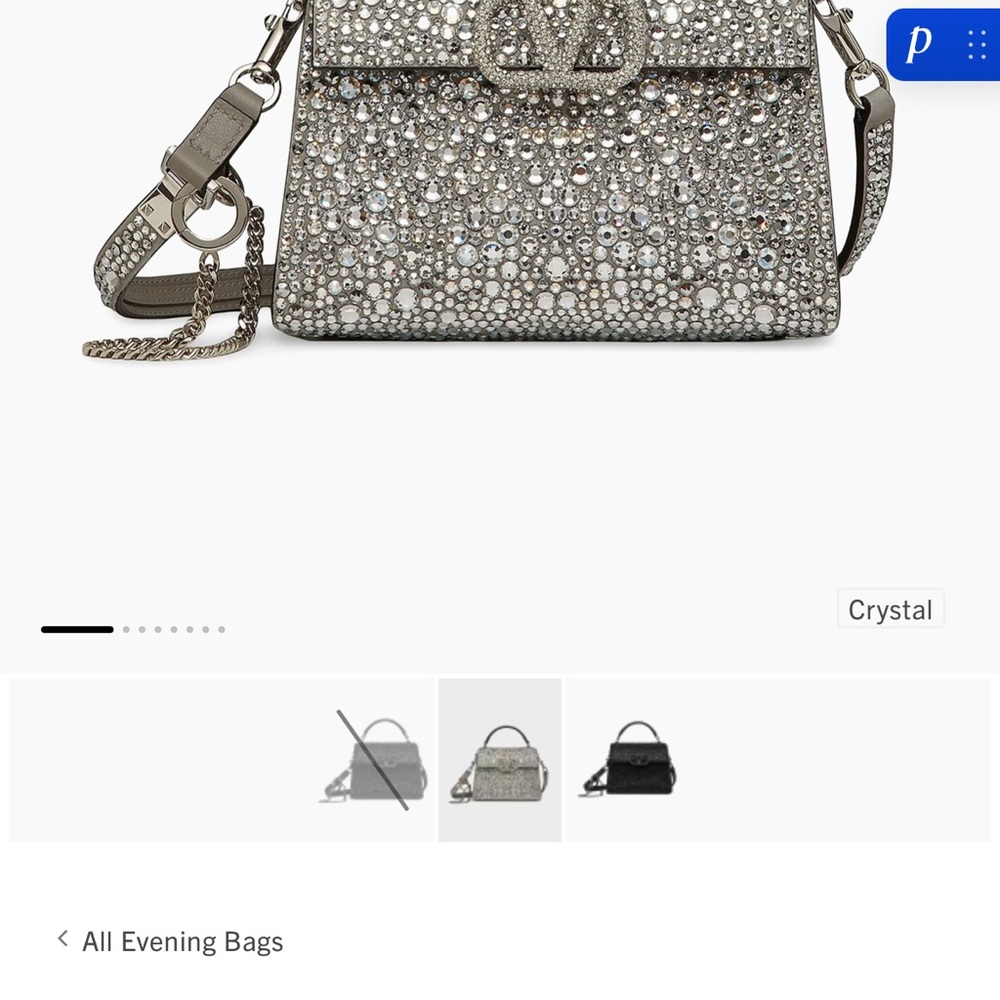 Valentino Garavani Mini VSling Top Handle Bag with Sparkling Embroidery